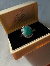 Load image into Gallery viewer, Malachite Sterling Silver Ring Size 6
