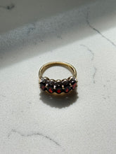 Load image into Gallery viewer, Garnet Gold Vermeil Ring Size 7
