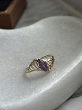 Load image into Gallery viewer, Amethyst 10k Solid Yellow Gold Ring Size 6
