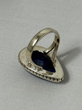 Load image into Gallery viewer, Lapis Sterling Silver Ring Size 8

