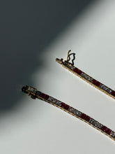 Load image into Gallery viewer, Gold Vermeil Tennis Necklace 18”
