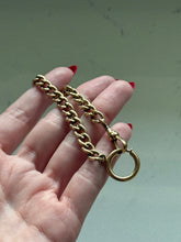 Load image into Gallery viewer, Gold Fill Etched Cuban Curb Link Bracelet w/ Large Spring Ring 7.5”
