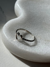 Load image into Gallery viewer, Vintage Sterling Silver Heart Cutout Ring Size 8.5
