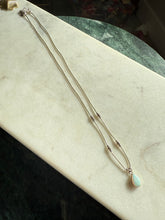 Load image into Gallery viewer, Simulated Opal Sterling Silver Necklace 18”
