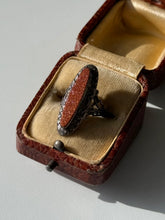 Load image into Gallery viewer, Vintage Goldstone Sterling Silver Ring Size 3.25
