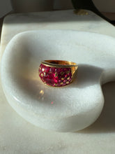 Load image into Gallery viewer, Ruby Gold Vermeil Ring Size 10

