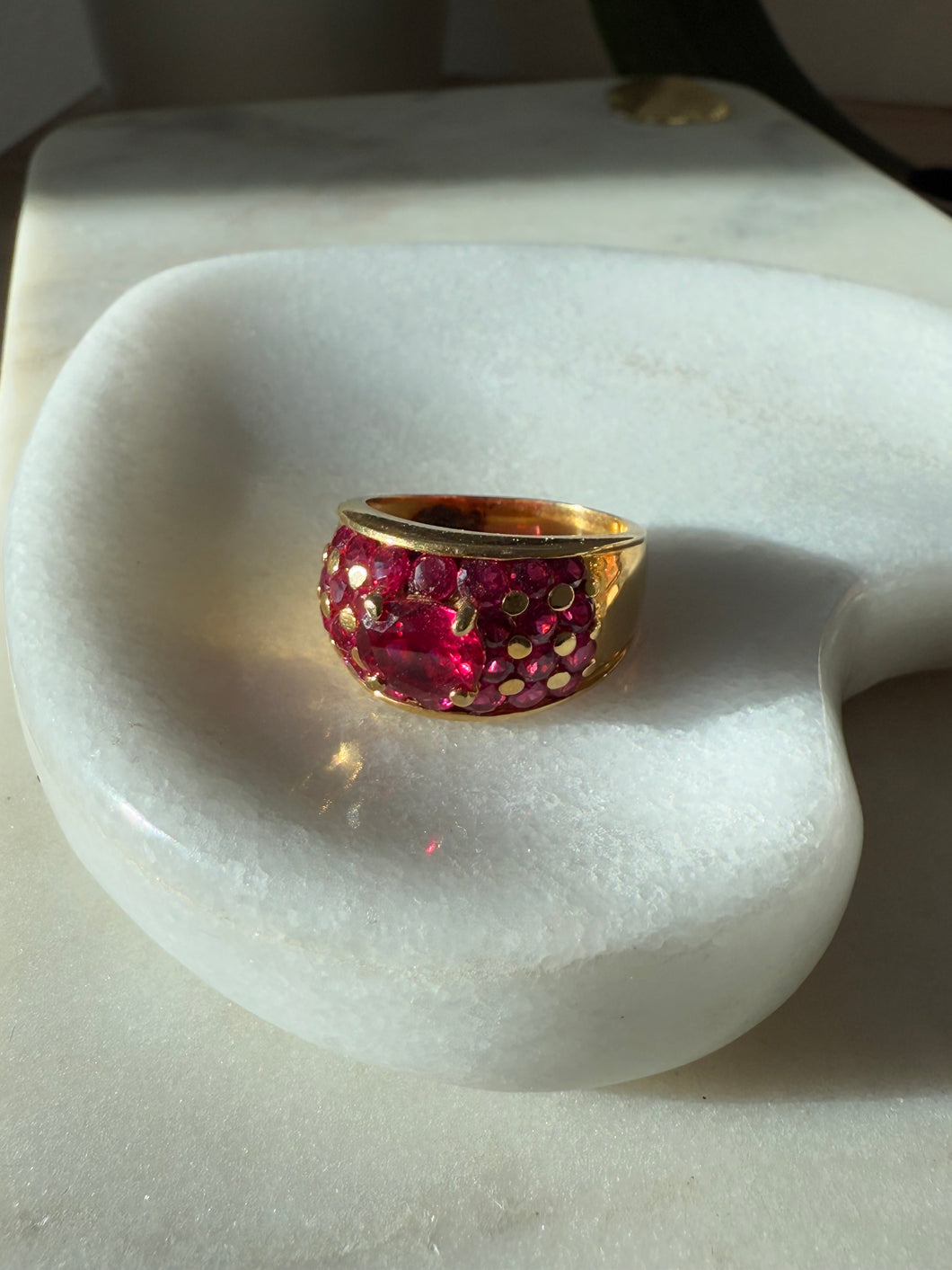 Ruby Gold Vermeil Ring Size 10