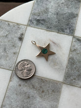 Load image into Gallery viewer, Malachite Inlay 14k Gold Star Pendant

