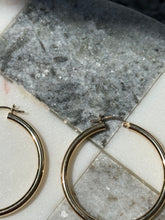 Load image into Gallery viewer, Vintage 14k Gold Tubular Hoop Earrings
