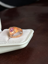 Load image into Gallery viewer, Vintage 1970s Soviet USSR Pink Sapphire 14k Gold Ring
Size 6.75

