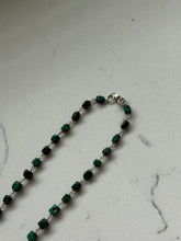 Load image into Gallery viewer, Malachite Sterling Silver Beaded Necklace
