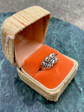 Load image into Gallery viewer, Skull Pile Vintage Sterling Silver Ring Size 6.25
