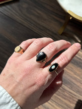Load image into Gallery viewer, Vintage 10k Gold Black Onyx &amp; Opal Ring Size 9
