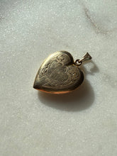 Load image into Gallery viewer, Etched Gold Fill Heart Locket
