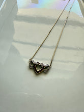 Load image into Gallery viewer, Ruby Sterling Silver Heart Necklace 17”
