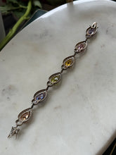 Load image into Gallery viewer, Multicolor Glass Sterling Silver Bracelet
