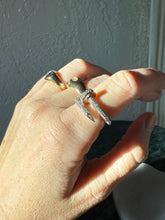 Load image into Gallery viewer, Zircon Wraparound Nail Sterling Silver Ring Size 6
