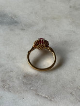 Load image into Gallery viewer, Designer Iliana 18k Gold Diamond &amp; Ruby Ring Size 8
