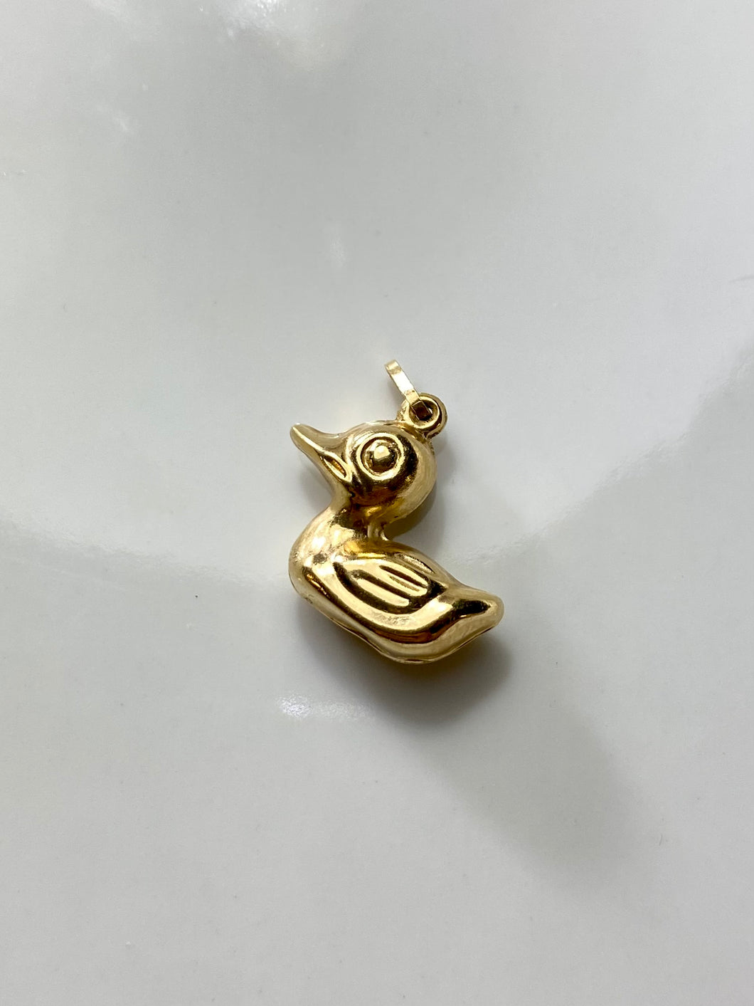 Duck 14k Yellow Gold Charm