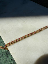 Load image into Gallery viewer, Natural Ruby &amp; Diamond 14k Gold Bracelet 6.75”

