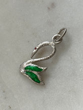 Load image into Gallery viewer, Enamel Swan Sterling Silver Pendant

