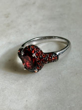 Load image into Gallery viewer, Red Sterling Silver Ring Size 8
