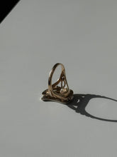 Load image into Gallery viewer, Vintage Two-Tone Diamond 14k Gold ‘J’ Initial Ring Size 6.75
