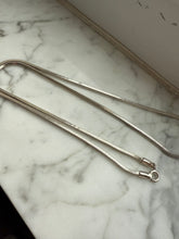 Load image into Gallery viewer, Squared Snake Link Sterling Silver Chain 21.5”
