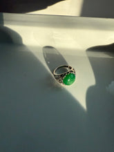 Load image into Gallery viewer, Faux Jade Sterling Silver Ring Size 8.75

