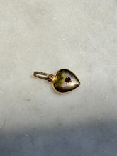Load image into Gallery viewer, Vintage Italian Garnet 14k Gold Heart Charm
