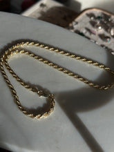 Load image into Gallery viewer, Italian Solid Gold Vermeil Rope Chain 20”
