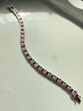 Load image into Gallery viewer, Sterling Silver Tennis Bracelet 6.5”
