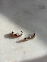 Load image into Gallery viewer, Mini Sterling Silver Clicker Huggie Hoops
