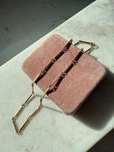 Load image into Gallery viewer, Bar Link 14k Gold Necklace 15”
