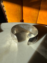 Load image into Gallery viewer, Hand Etched Sterling Silver Wide Cuff Bracelet 6.75”
