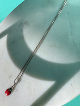 Load image into Gallery viewer, Enamel Ladybug Sterling Silver Necklace 20”
