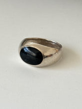 Load image into Gallery viewer, Black Onyx Solid Sterling Ring Size 10.75
