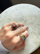 Load image into Gallery viewer, Vintage Coral Sterling Silver Ring
