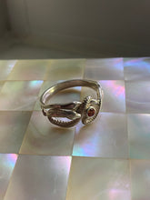 Load image into Gallery viewer, Orange Gemstone Snake Sterling Silver Ring
