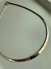 Load image into Gallery viewer, Two-Tone Sterling Silver Gold Vermeil Omega Collar Necklace 17”
