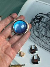 Load image into Gallery viewer, Vintage Blue Morpho Butterfly Sterling Silver Necklace 18”
