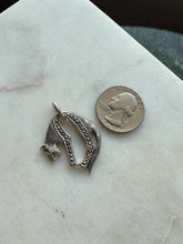 Load image into Gallery viewer, Hanging Panther Sterling Silver Marcasite Pendant
