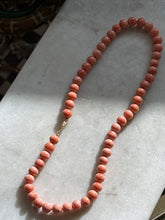 Load image into Gallery viewer, Angel Skin Coral 14k Gold Necklace 16”
