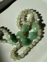 Load image into Gallery viewer, Heart Green Jade Necklace 32”
