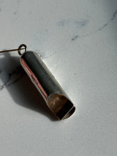 Load image into Gallery viewer, Antique Sterling Silver Etched Whistle Pendant
