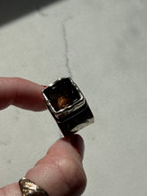 Load image into Gallery viewer, Silpada Smokey Quartz Sterling Silver Square Ring Size 6
