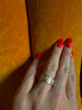 Load image into Gallery viewer, Greek Key Solid Sterling Silver Ring Size 7
