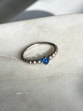 Load image into Gallery viewer, Blue Cabochon Sterling Ring Size 8
