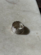 Load image into Gallery viewer, Sterling Silver Mesh Ring Size 7.25
