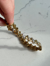 Load image into Gallery viewer, Gold Vermeil X Link Bracelet 7”
